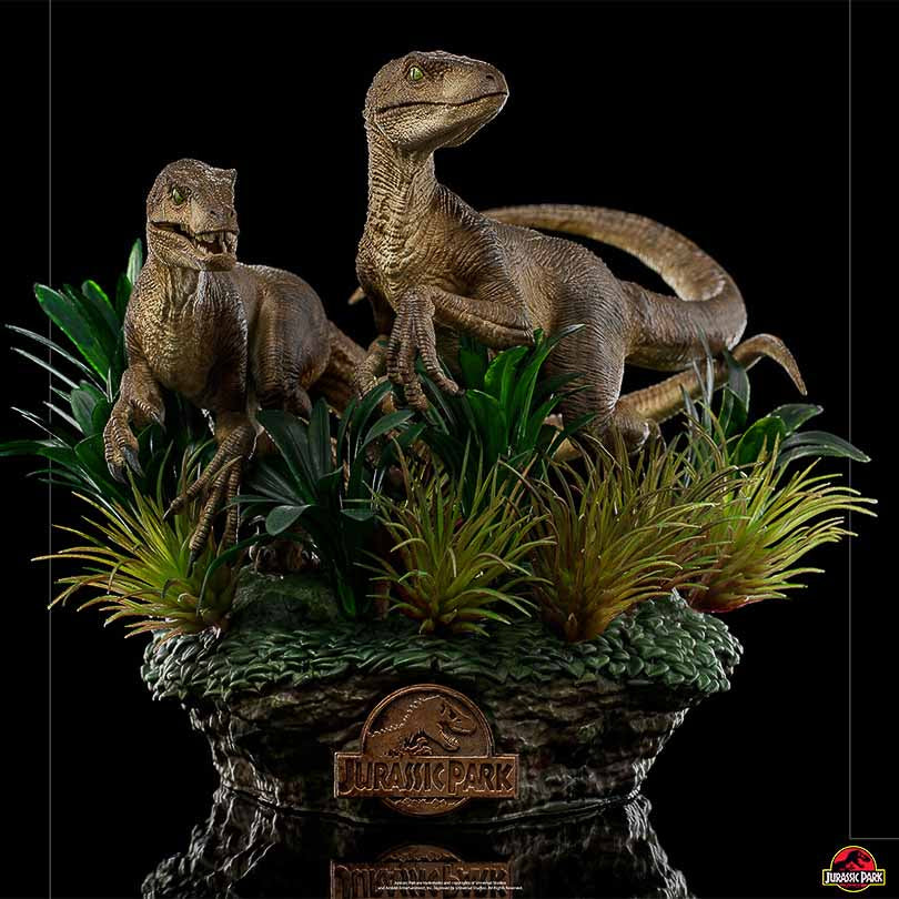 Just The Two Raptors Deluxe Art Scale 1/10 - Jurassic Park