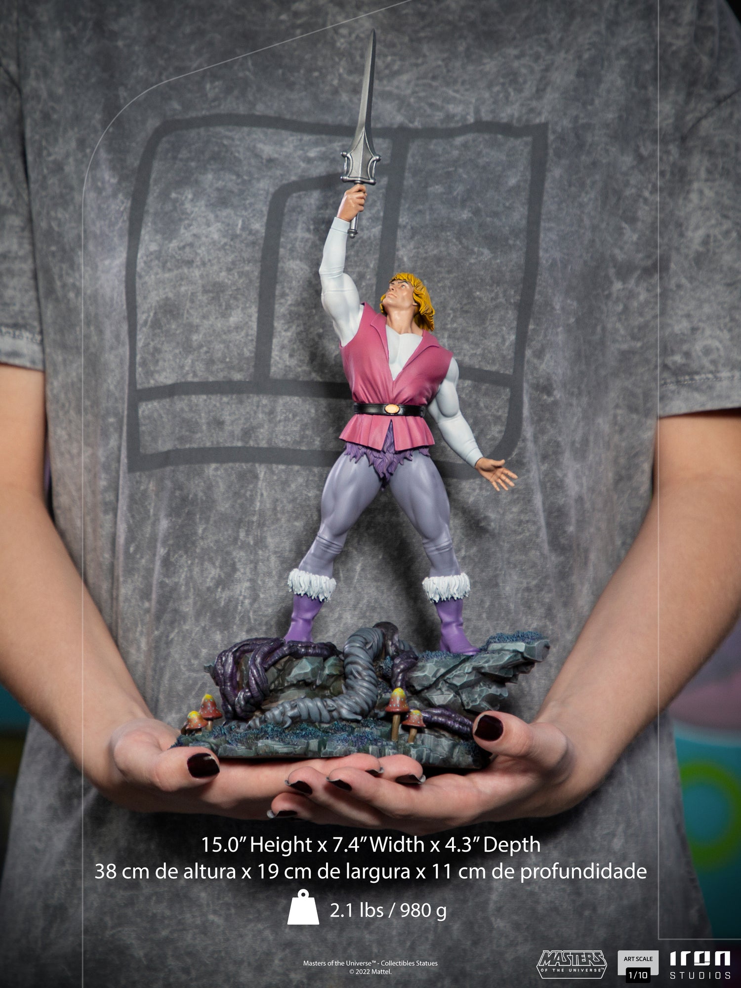 IRON STUDIOS - PRINCE ADAM - MASTERS OF THE UNIVERSE (MOTU) - ART SCALE 1/10