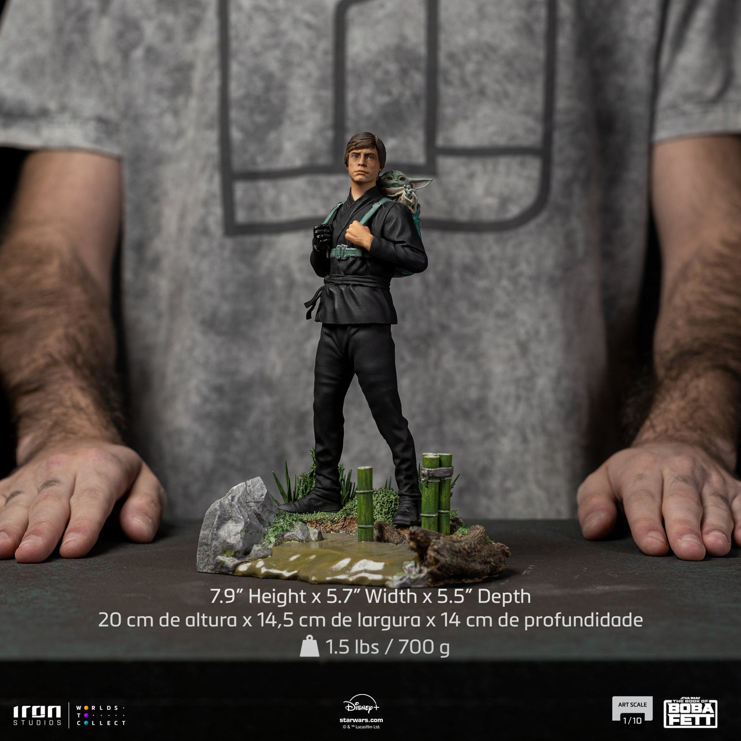 IRON STUDIOS - LUKE SKYWALKER AND GROGU (TRAINING)- STAR WARS: BOOK OF BOBA FETT - ART SCALE 1/10