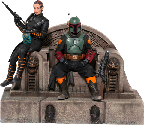 Boba Fett and Fennec Shand on Throne Deluxe Art Scale 1/10 -